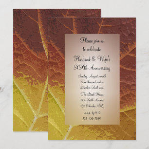 Invitation Fête d'anniversaire de mariage aux couleurs des fe