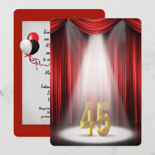 Invitation Fête d'anniversaire de mariage de 45 ans