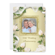 Fête d'anniversaire de mariage de 50 ans Rose Or