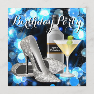 Invitation Fête d'anniversaire de Martini de la femme