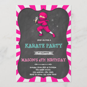 Invitation Fête d'anniversaire de Ninja