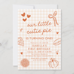 Invitation Fête d'anniversaire de notre petit chou à l'automn