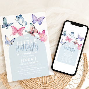Invitation Fête d'anniversaire de notre petit papillon