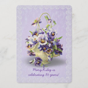 Invitation Fête d'anniversaire de Pansy