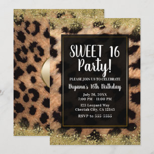 Invitation Fête d'anniversaire de parties scintillantes d'or