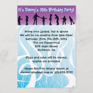 Invitation Fête d'anniversaire de patinage sur glace Invitati