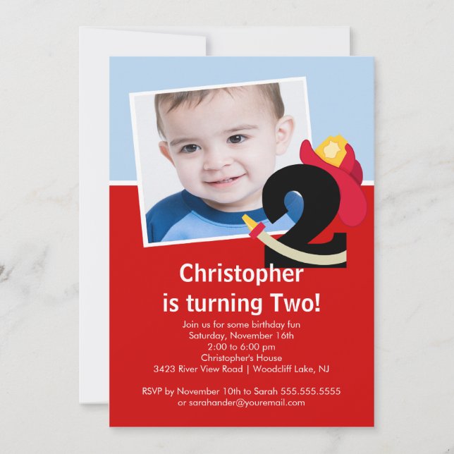 Invitation Fête d'anniversaire de petit garçon de (Devant)
