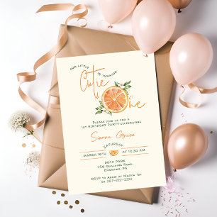 Invitation Fête d'anniversaire de petite orange photo Citrus 