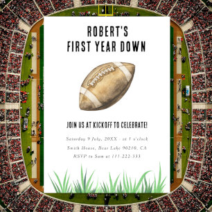 Invitation Fête d'anniversaire de première année de football