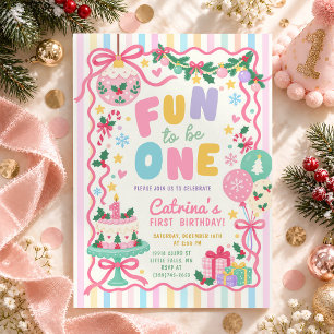 Invitation Fête d'anniversaire de première année pour une fil