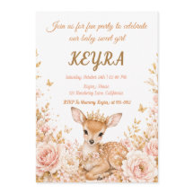Fête d'anniversaire de princesse florale cerf roya