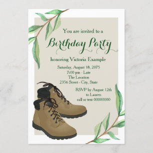 Invitation Fête d'anniversaire de randonnée pour femme