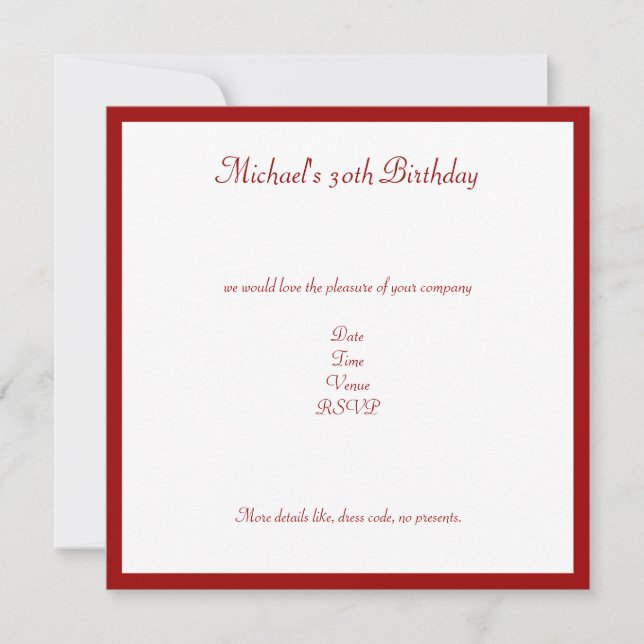 Invitation Fête d'anniversaire de Red & White Retro Stripes (Devant)