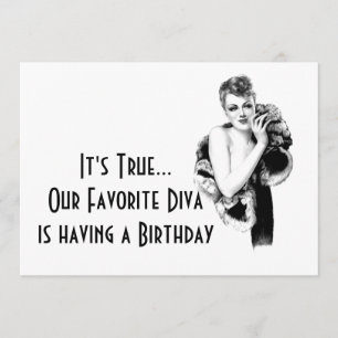 Invitation Fête d'anniversaire de Retro Diva