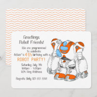 Fête d'anniversaire de robot