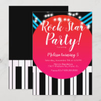 Fête d'anniversaire de rockstar au piano musical