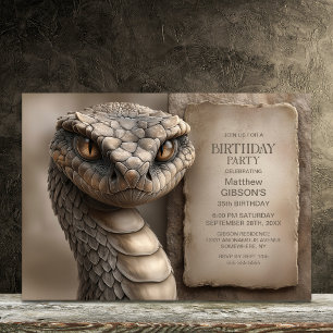 Invitation Fête d'anniversaire de serpent du désert