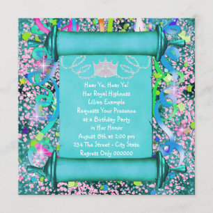 Invitation Fête d'anniversaire de Son Altesse Royale la Princ