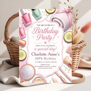 Invitation Fête d'anniversaire de Spa de Luxe