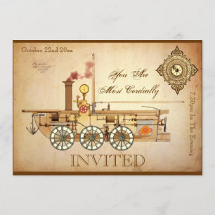 Invitation Fête d'anniversaire de Steampunk