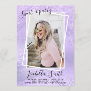 Invitation Fête d'anniversaire de sweet sixteen de parties sc