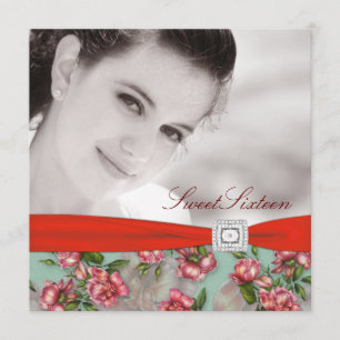 Invitation Fête d'anniversaire de sweet sixteen de photo de