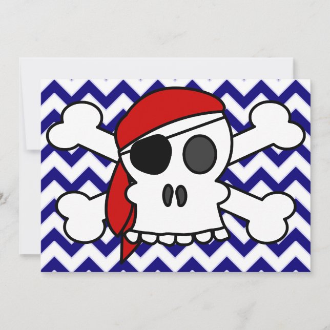 Invitation Fête d'anniversaire de thème de pirate (Devant)