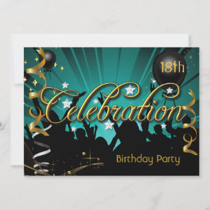 Invitation Fête d'anniversaire de tout âge pour adolescents o