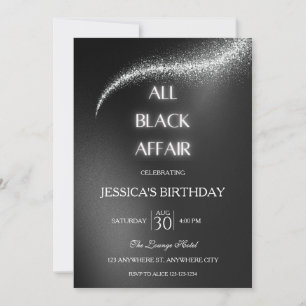 Invitation Fête d'anniversaire de toutes les affaires noires