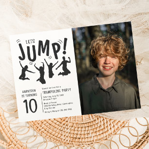 Invitation Fête d'anniversaire de trampoline pour enfants
