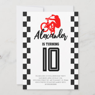 Invitation Fête d'anniversaire de vélo BMX