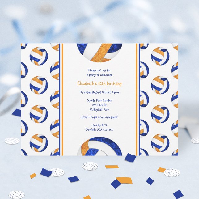 Invitation fête d'anniversaire de volley-ball (Créateur téléchargé)
