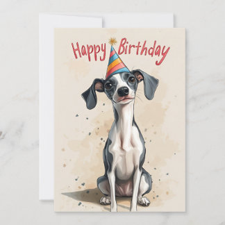 Invitation Fête d'anniversaire de Whippet Dog
