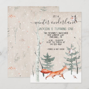 Invitation Fête d'anniversaire de Woodland Onderland