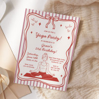Fête d'anniversaire de yoga Pilates rose coquette