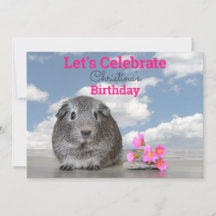 Fête d'anniversaire d'enfant Cochon d'Inde mignon