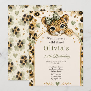 Invitation Fête d'anniversaire des 12 ans de Wild Leopard