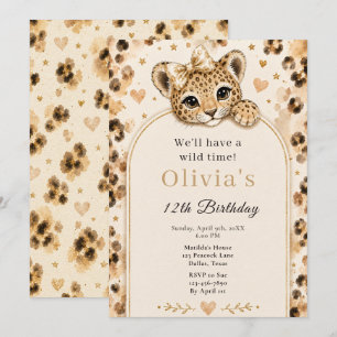 Invitation Fête d'anniversaire des 12 ans de Wild Leopard