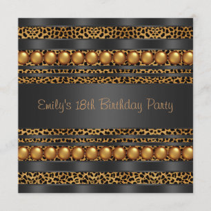 Invitation Fête d'anniversaire des 18 ans des filles perles d