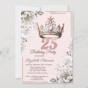 Invitation Fête d'anniversaire des 25 ans de Princess Crown F