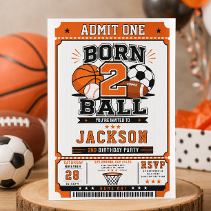 Invitation Fête d'anniversaire des 2 ans du garçon né pour le