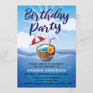 Invitation Fête d'anniversaire des 30 ans de Tropical Sea