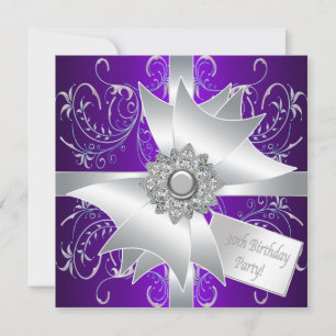 Invitation Fête d'anniversaire des 30 ans d'une femme Rose Vi