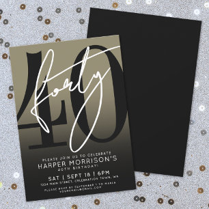 Invitation Fête d'anniversaire des 40 ans de Black Gold Moder
