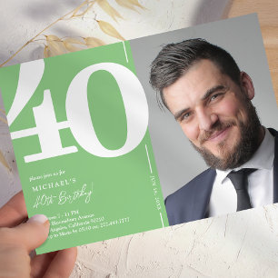 Invitation Fête d'anniversaire des 40 ans de Green Photo