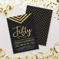 Fête d'anniversaire des 50 ans avec motif chevron 