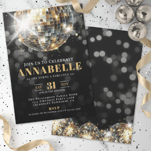 Invitation Fête d'anniversaire des 50 ans de Black Gold Adult