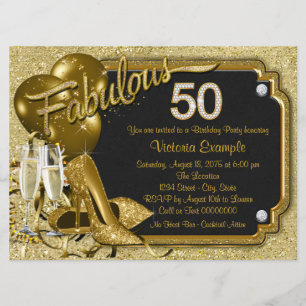 Invitation Fête d'anniversaire des 50 ans fabuleux