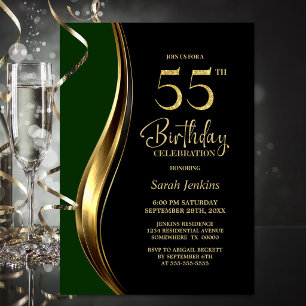 Invitation Fête d'anniversaire des 55 ans de Black Gold Green