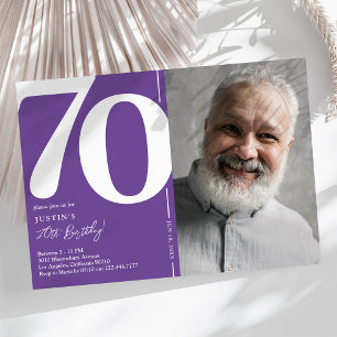 Invitation Fête d'anniversaire des 70 ans de Purple Photo